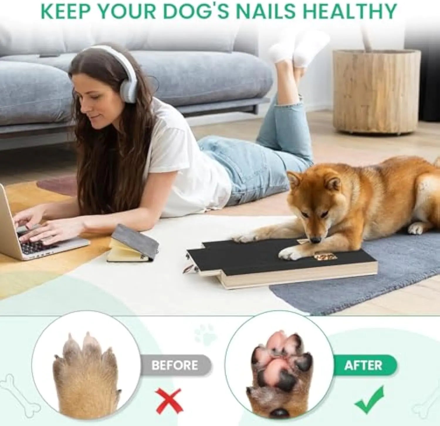 Dog Nail Grinder Board with Treat Box
