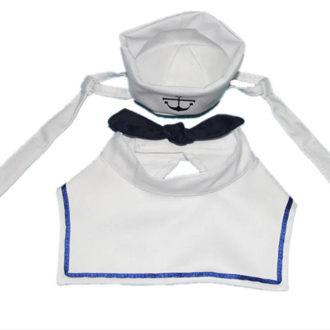 Navy Sailor Outfit for Cats - Warm Pet Accessories