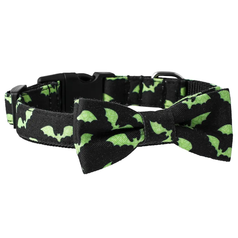 Skull Bat Pet Leash and Collar Accessories