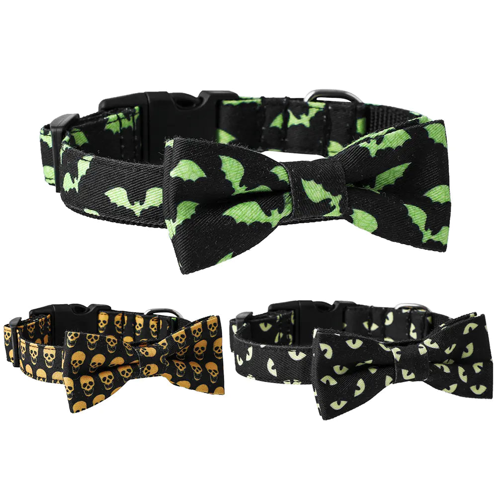 Skull Bat Pet Leash and Collar Accessories