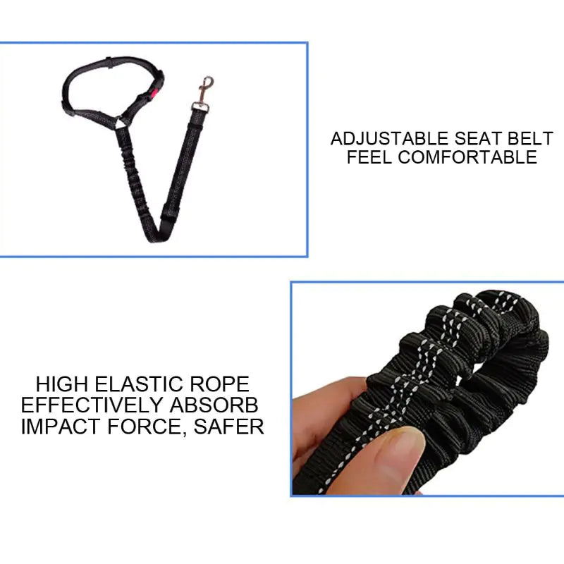 Adjustable Elastic Pet Car Safety Seat Belt Leash