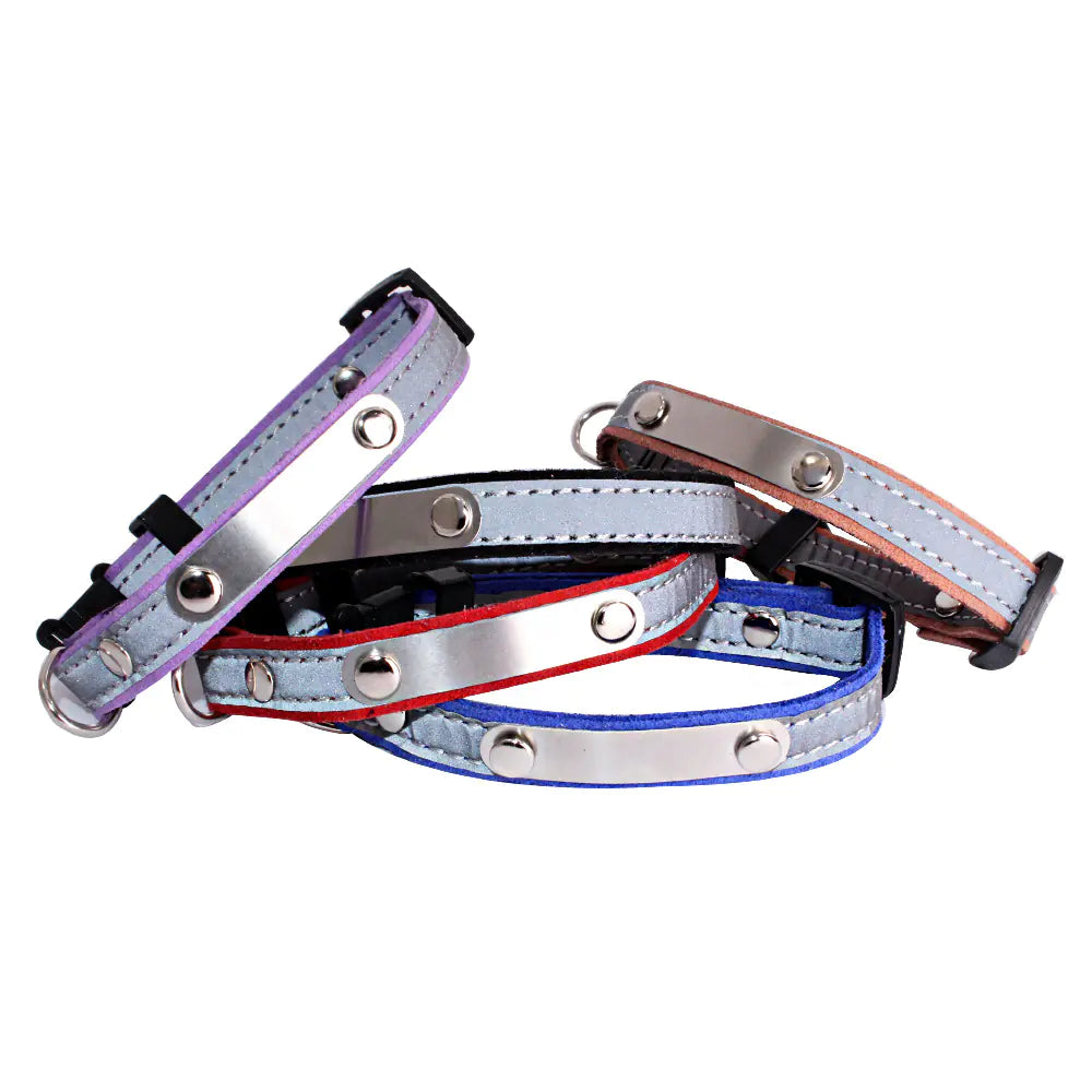 Light-Reflecting Pet Collar with Safety Plug