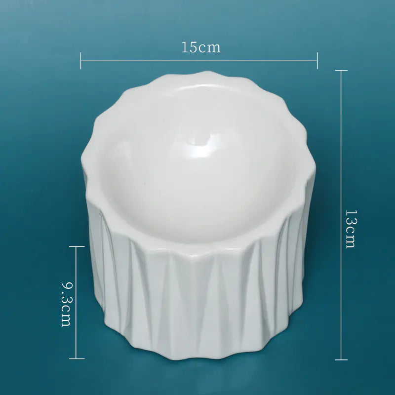 Ceramic Cat Bowl with Elevated Design for Comfort